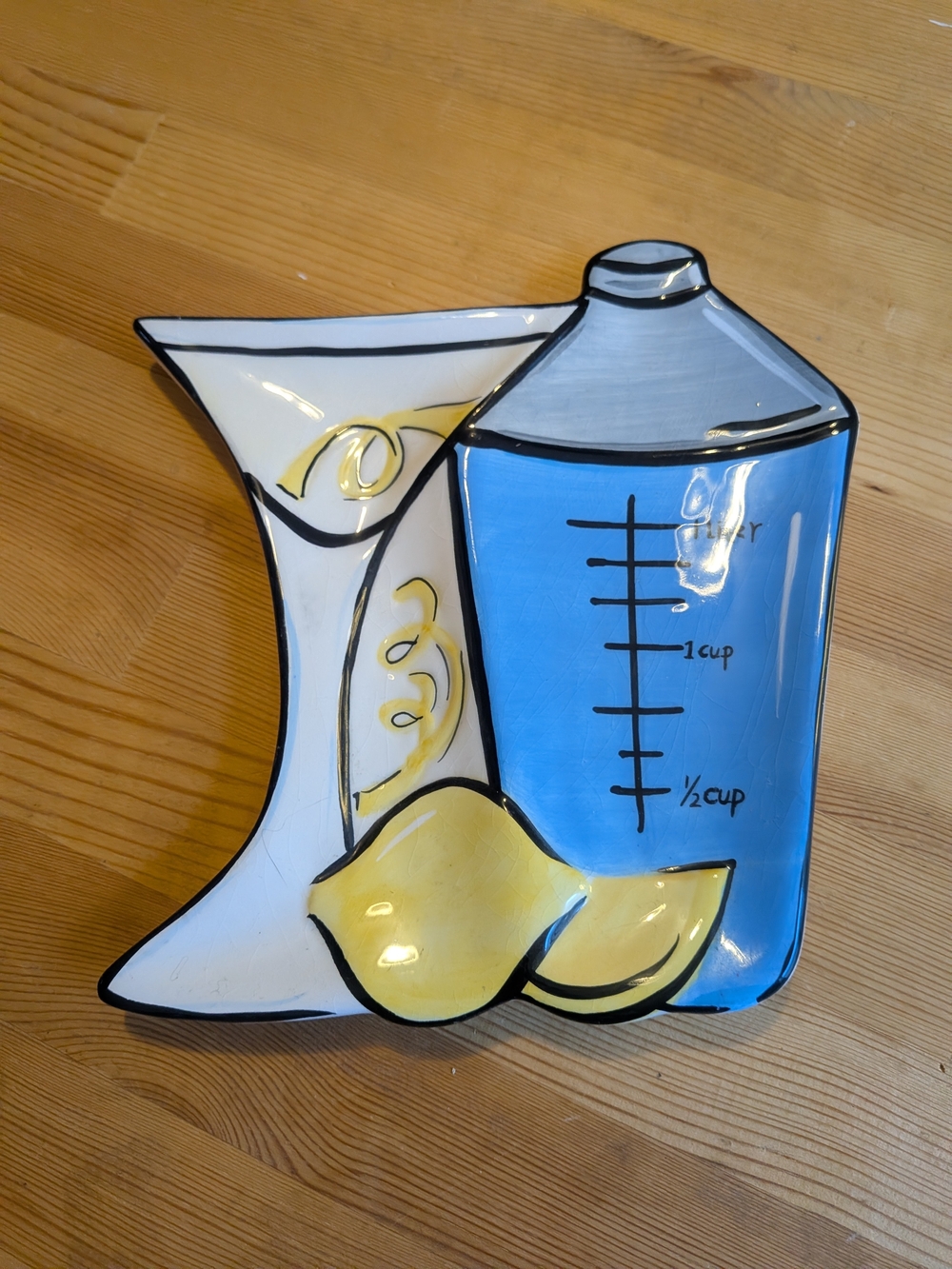 2005 Boston Warehouse Martini Glass & Shaker Ceramic Spoon Rest